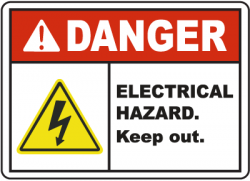 Danger Electrical Hazard Sign - E3369 - Clip Art Library