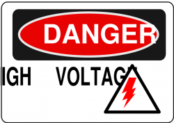 Public Domain Clip Art Image | Danger - High Voltage (Alt 2) | ID ...