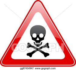 Vector Illustration - Triangle skull danger sign. EPS ...