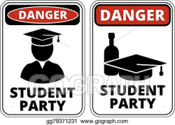 Vector Stock - Student party. Clipart Illustration ...