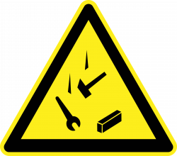 Clipart - Danger Falling Objects Warning Sign