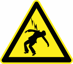 Clipart - Danger High Voltage Warning Sign