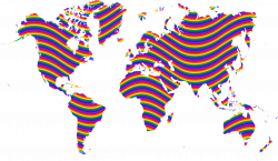 Rainbow Waves World Map Icons PNG - Free PNG and Icons Downloads
