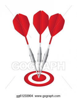 Vector Clipart - Red darts. Vector Illustration gg61233904 ...