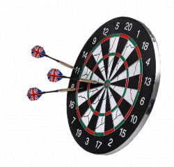 Three Darts on A Dartsboard transparent PNG - StickPNG