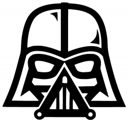 Darth vader clipart black and white 3 » Clipart Station