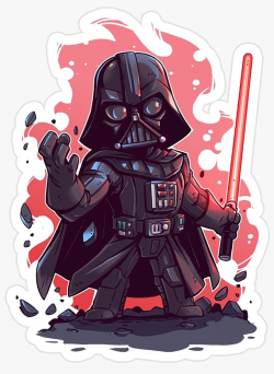 Cute Darth Vader Sticker (Star Wars) | Star Wars Universe in ...