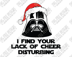 Darth Vader Santa Claus I Find Your Lack Of Cheer Disturbing Cut File Set  in SVG, EPS, DXF, JPEG, and PNG