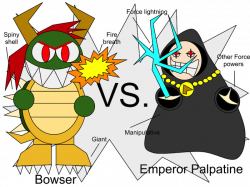 Bowser vs. Emperor Palpatine (PALPATINE WON) - -NEW- Guys Fighting ...