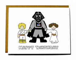 Funny Star Wars birthday card - HAPPY BIRTHDAY dad, Darth ...