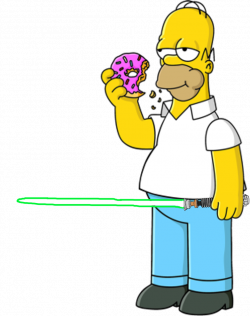 Homer Simpson with a Lightsaber by Darthranner83 on DeviantArt