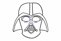 How To Draw Dart Vader - Darth Vader Outline Face Free PNG ...