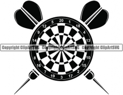 Darts Logo #21 Dartboard Tips Flights Board Championship Tournament Logo  .SVG .EPS Digital Clipart Vector Cricut Cut Cutting Download File