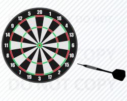 Dartboard with Dart SVG file for Cricut- Darts Vector Images silhouette  Clip Art - Eps, Dart Board Png ClipArt Bullseye Target practice
