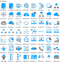 A comprehensive big data clipart library contains a full set ...