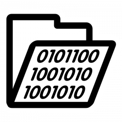 Clipart - mono folder binary
