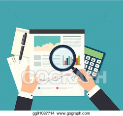 Vector Art - Business analyst, financial data analysis ...