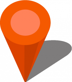 Simple location map pin icon3 orange free vector data | SVG(VECTOR ...