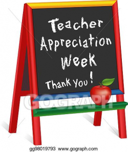 Vector Art - Teacher appreciation week easel . Clipart ...