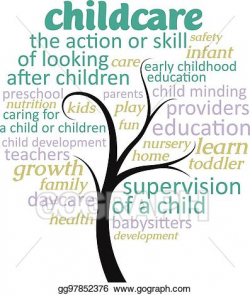 EPS Vector - Tree about childcare. Stock Clipart ...