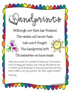 End of the Year Poem Goodbye Letter Freebie | Graduation ...