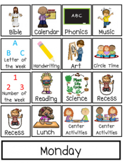 Preschool Interactive Daily Schedule Chart. Preschool-PreK. Homeschool.