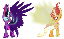 Midnight sparkle and Daydream Shimmer by Heavelon-X on DeviantArt