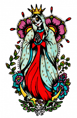 day of the dead art virgin mary tattoo | Time ta get your paint on ...