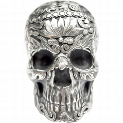 A Vintage Mexican Silver 'Day of the Dead' Skull Ornament www ...