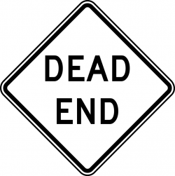 Dead End, Black and White | ClipArt ETC