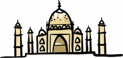 Taj Mahal Cartoon Grave Drawing Illustration - Mourn the grave of ...
