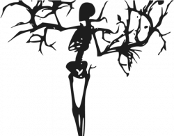 Dead Tree Clipart Sillhouette - Life And Death Tree Tattoo ...