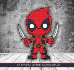 Chibi Deadpool Clipart INSTANT DOWNLOAD by ...