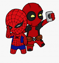 Spiderman Clipart Deadpool - Baby Spiderman And Deadpool ...