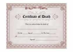 37 Blank Death Certificate Templates [100% FREE] ᐅ Template Lab