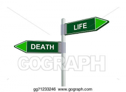 Clipart - 3d death life road sign. Stock Illustration ...