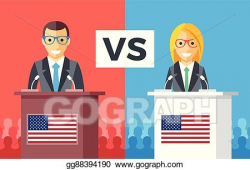 EPS Illustration - Presidential debates flat concept. Vector ...