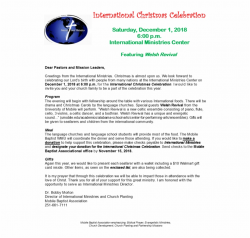 International Christmas Celebration December 1, - Circle ...