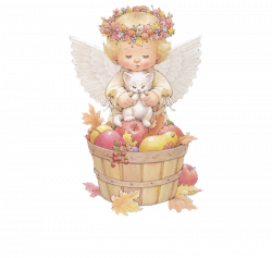 Cute Angel with Kitten Free Clipart | Gallery Yopriceville - High ...