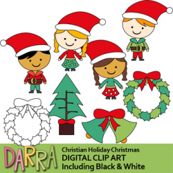 December Holidays Clip Art (Hanukkah, Kwanzaa, Christmas clipart) Bundle