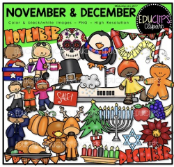 November December Clip Art Bundle {Educlips Clipart}
