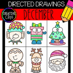 DECEMBER Directed Drawings: Christmas {Made by Creative Clips Clipart}