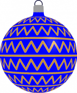 Clipart - Patterned bauble 2 (blue)