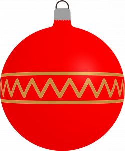 Clipart - Patterned bauble 1 (red)