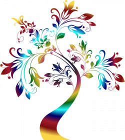 Clipart - Colorful Floral Tree 3 Variation 2