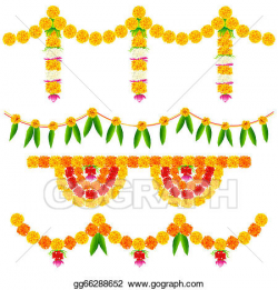 Vector Illustration - Colorful flower decoration arrangement ...