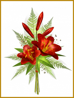 Amazing Red Flower Decoration Transparent Clipart Png M U For ...