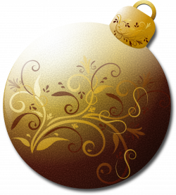 Clipart - Gold Glass Ornament 1