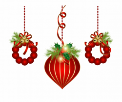 Transparent Red Christmas Ornaments Png Clipart - Christmas ...