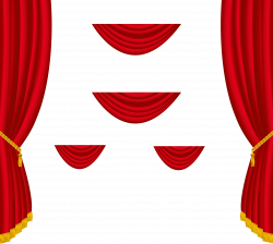 Theater drapes and stage curtains Window Clip art - Transparent Red ...
